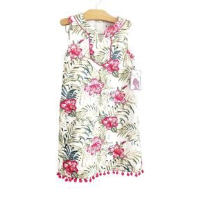 12 New Troprical Shift Dress Lined